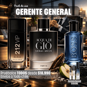 Pack Gerente General – Formato Decant