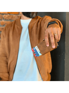 Billetera RFID Camel Envejecido