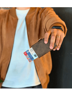 Billetera RFID Cafe Moro