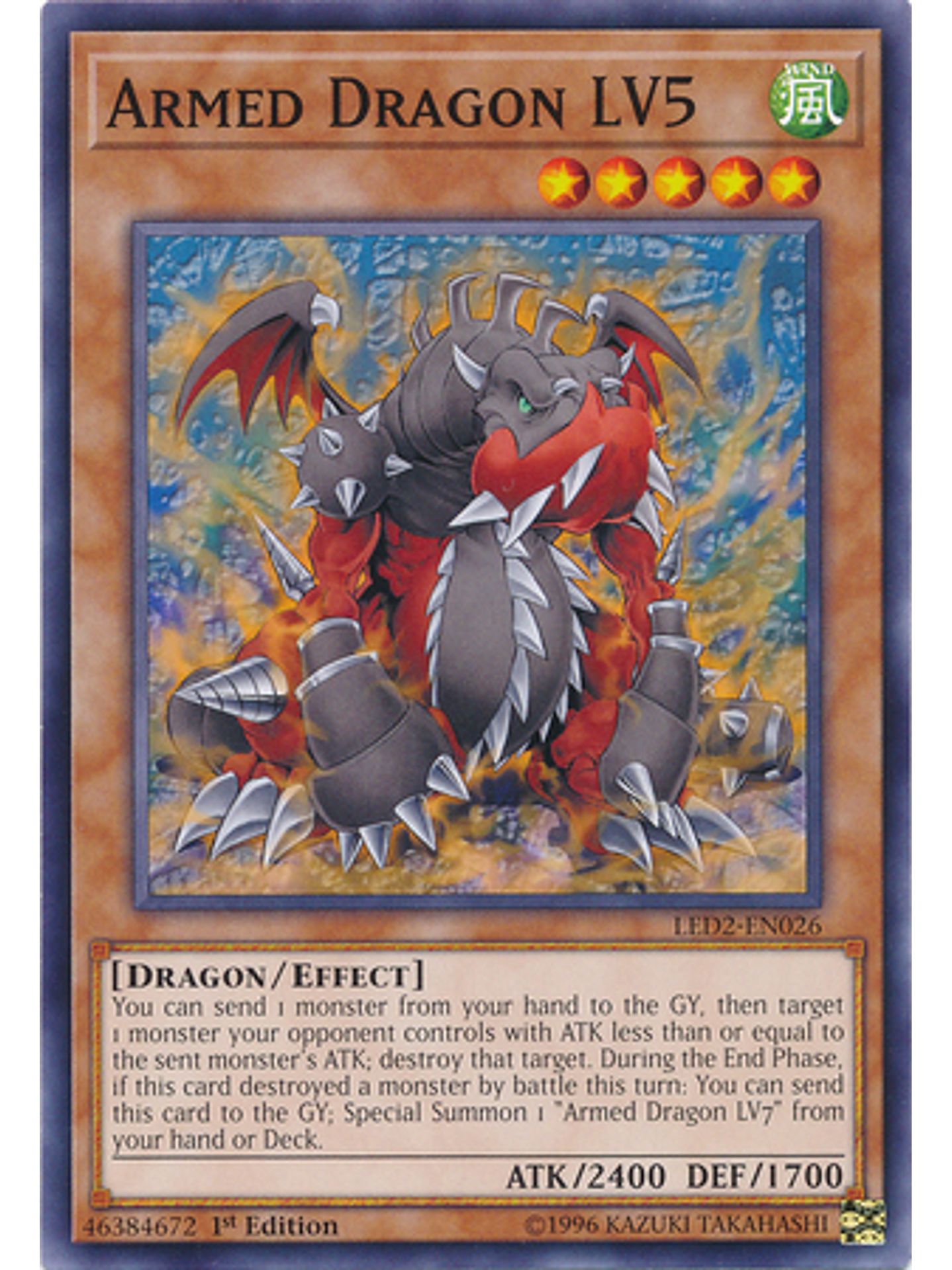 Armed Dragon LV5 - LED2-EN026 - Common 1st Edition 1
