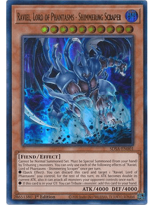 Raviel, Lord of Phantasms - Shimmering Scraper - SDSA-EN001 - Ultra Rare 1st Edition