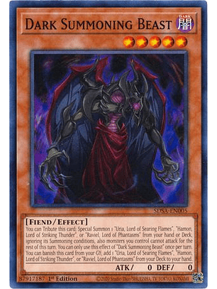Dark Summoning Beast - SDSA-EN005 - Common 1st Edition