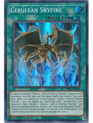 Cerulean Skyfire - SDSA-EN019 - Super Rare 1st Edition