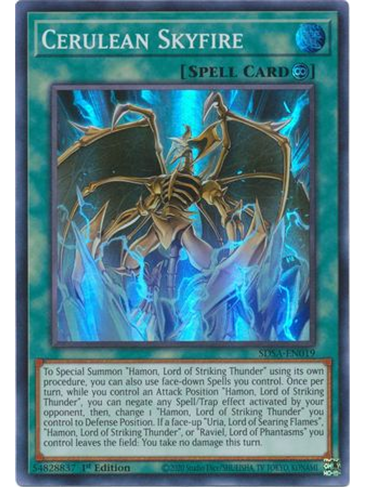 Cerulean Skyfire - SDSA-EN019 - Super Rare 1st Edition 1