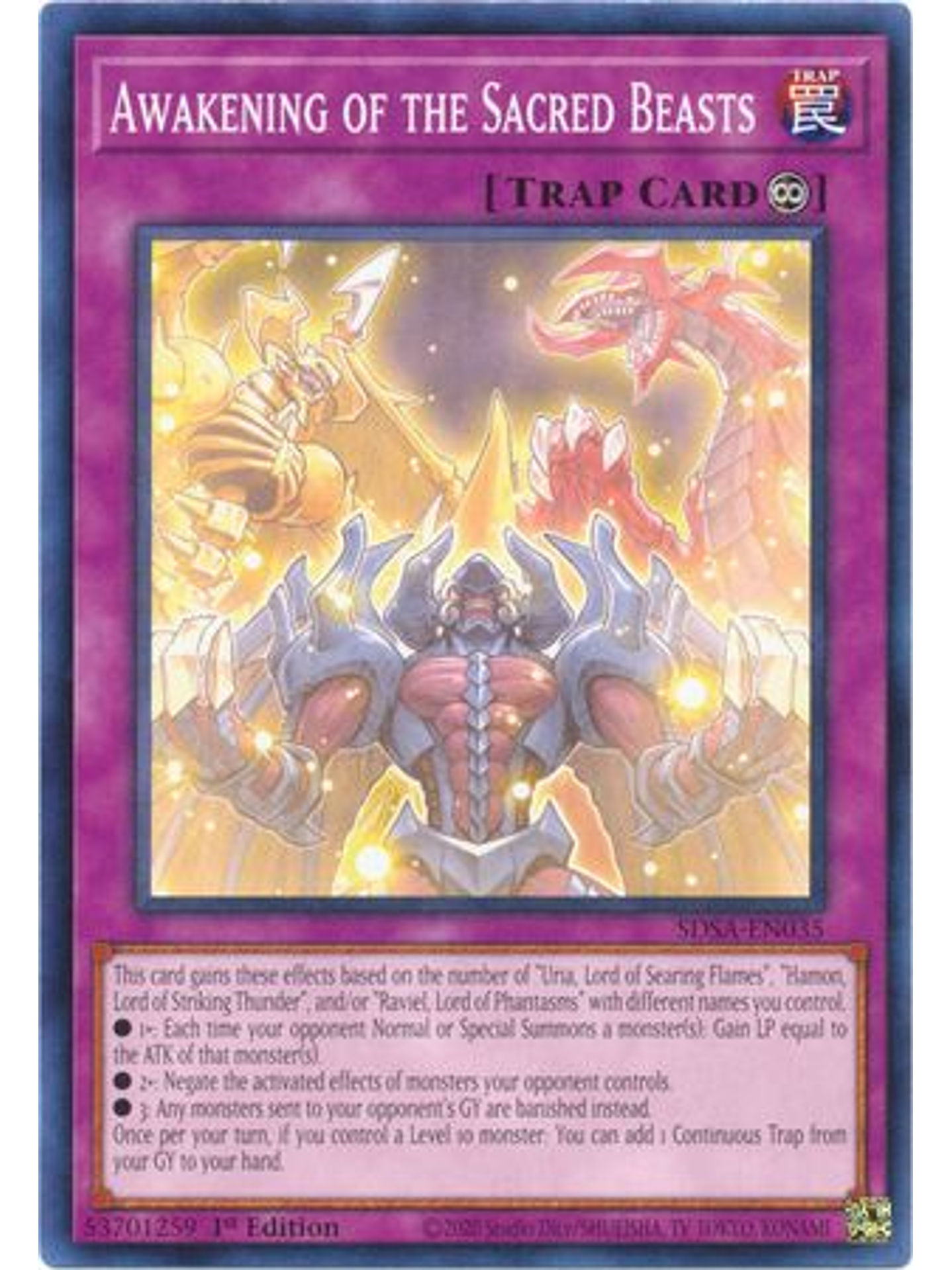 Awakening of the Sacred Beasts - SDSA-EN035 - Common 1st Edition 1