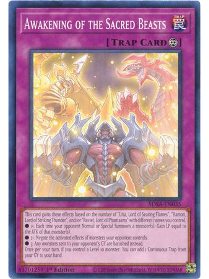Awakening of the Sacred Beasts - SDSA-EN035 - Common 1st Edition 1