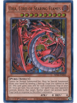Uria, Lord of Searing Flames - SDSA-EN042 - Ultra Rare 1st Edition