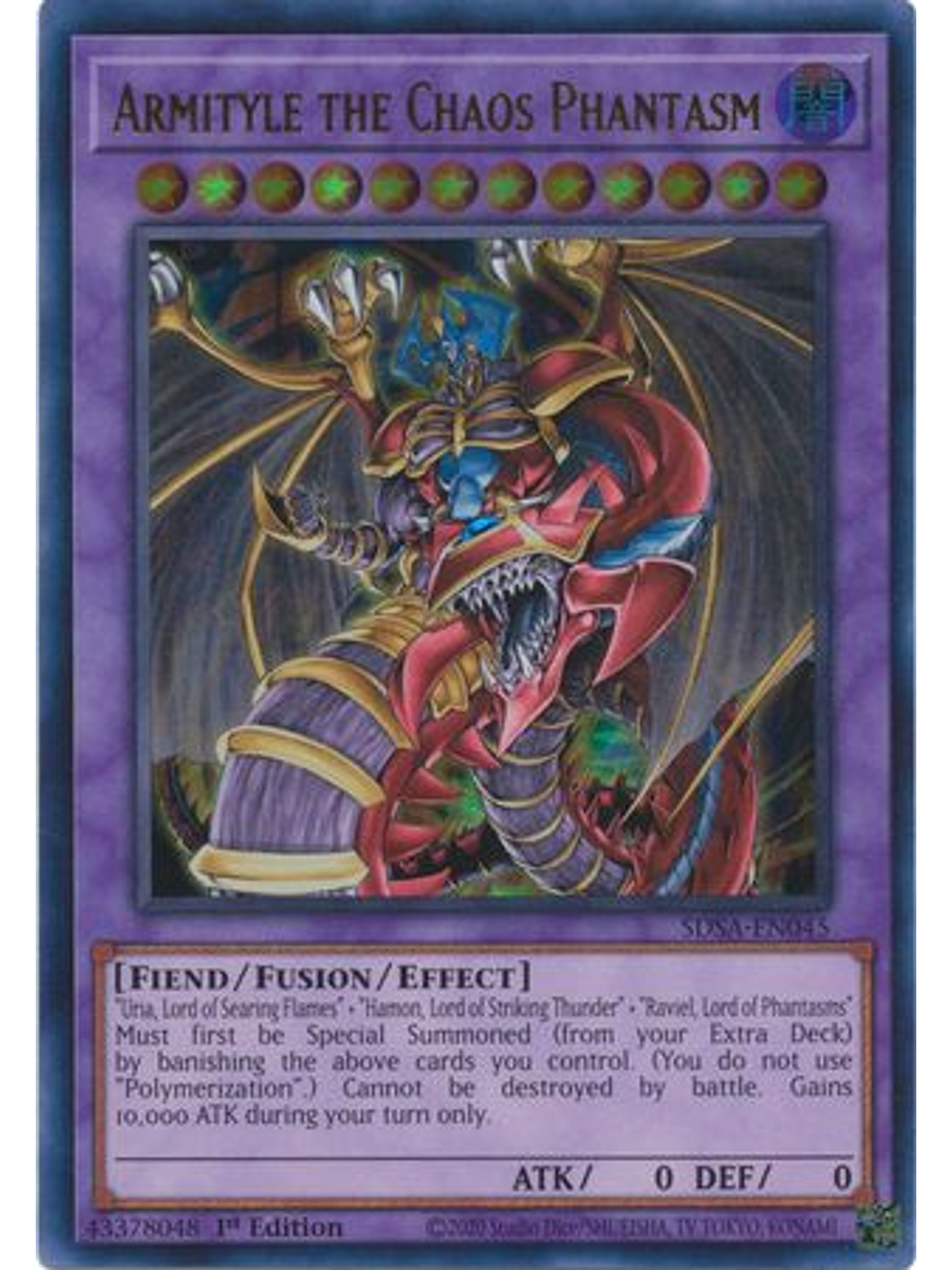 Armityle the Chaos Phantasm - SDSA-EN045 - Ultra Rare 1st Edition 1