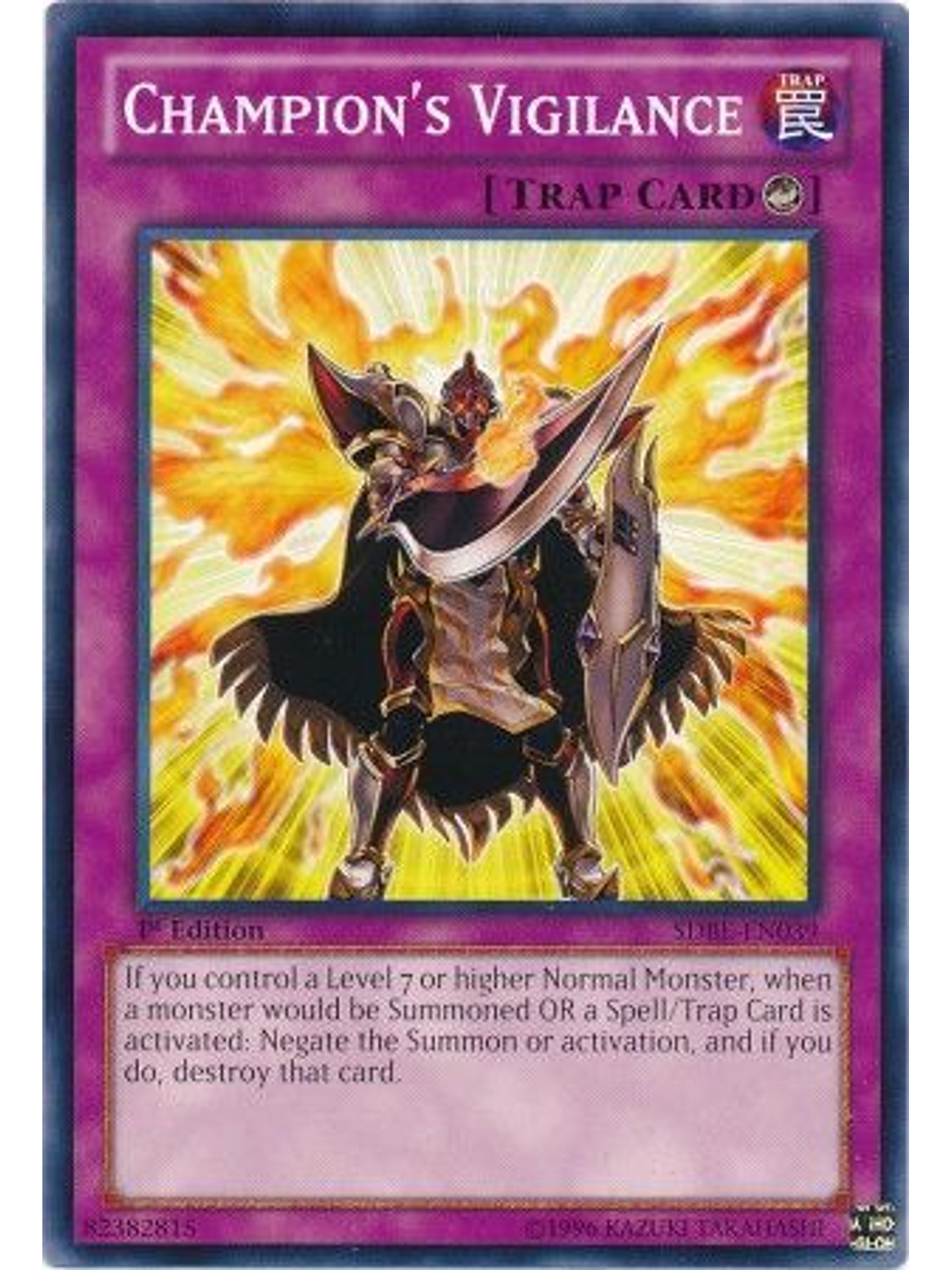 Champion's Vigilance - SDBE-EN039 - Common 1st Edition 1