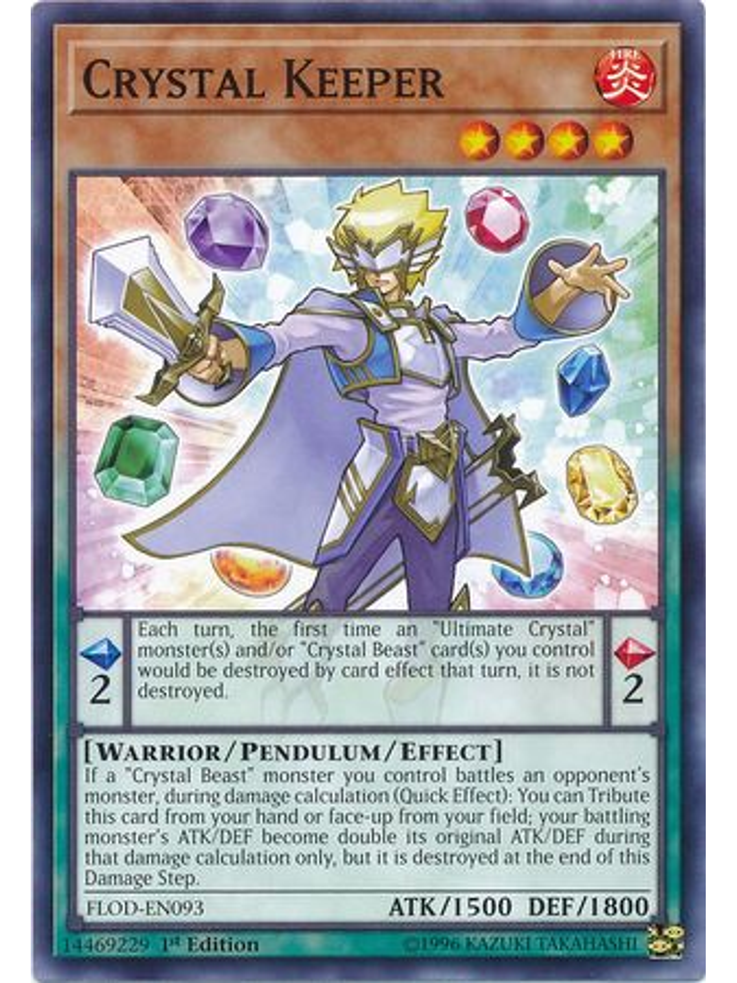 Crystal Keeper - FLOD-EN093 - Common 1st Edition 1