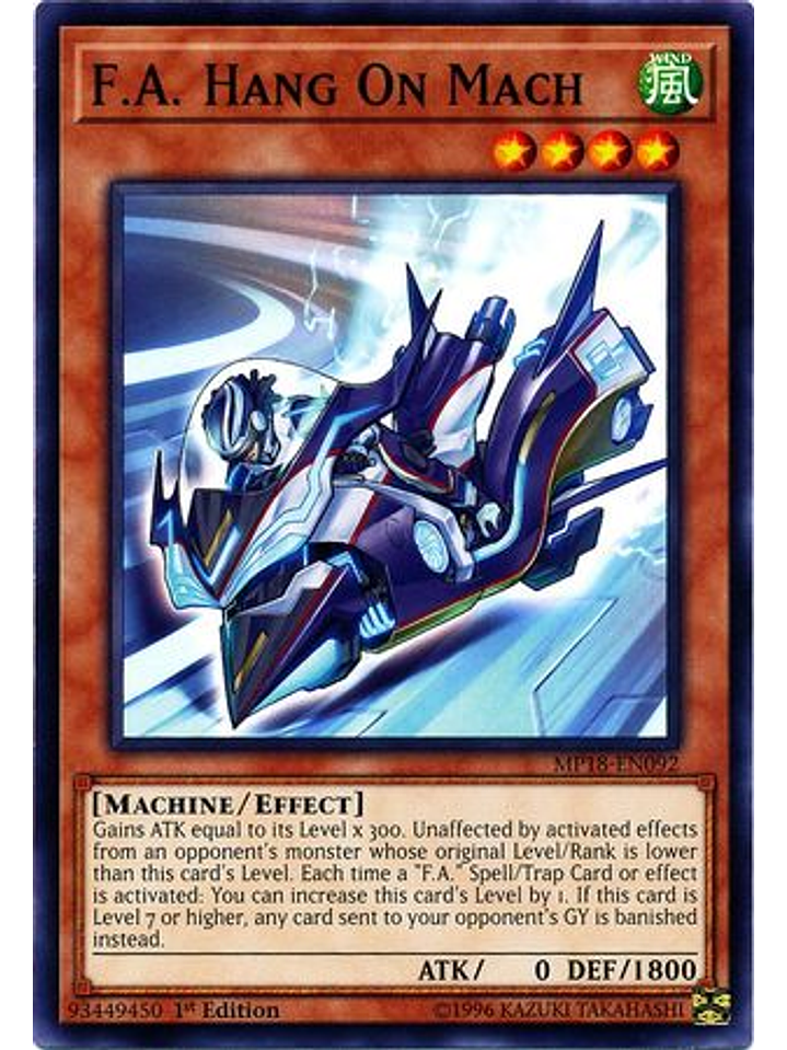 F.A. Hang On Mach - MP18-EN092 - Common 1st Edition 1