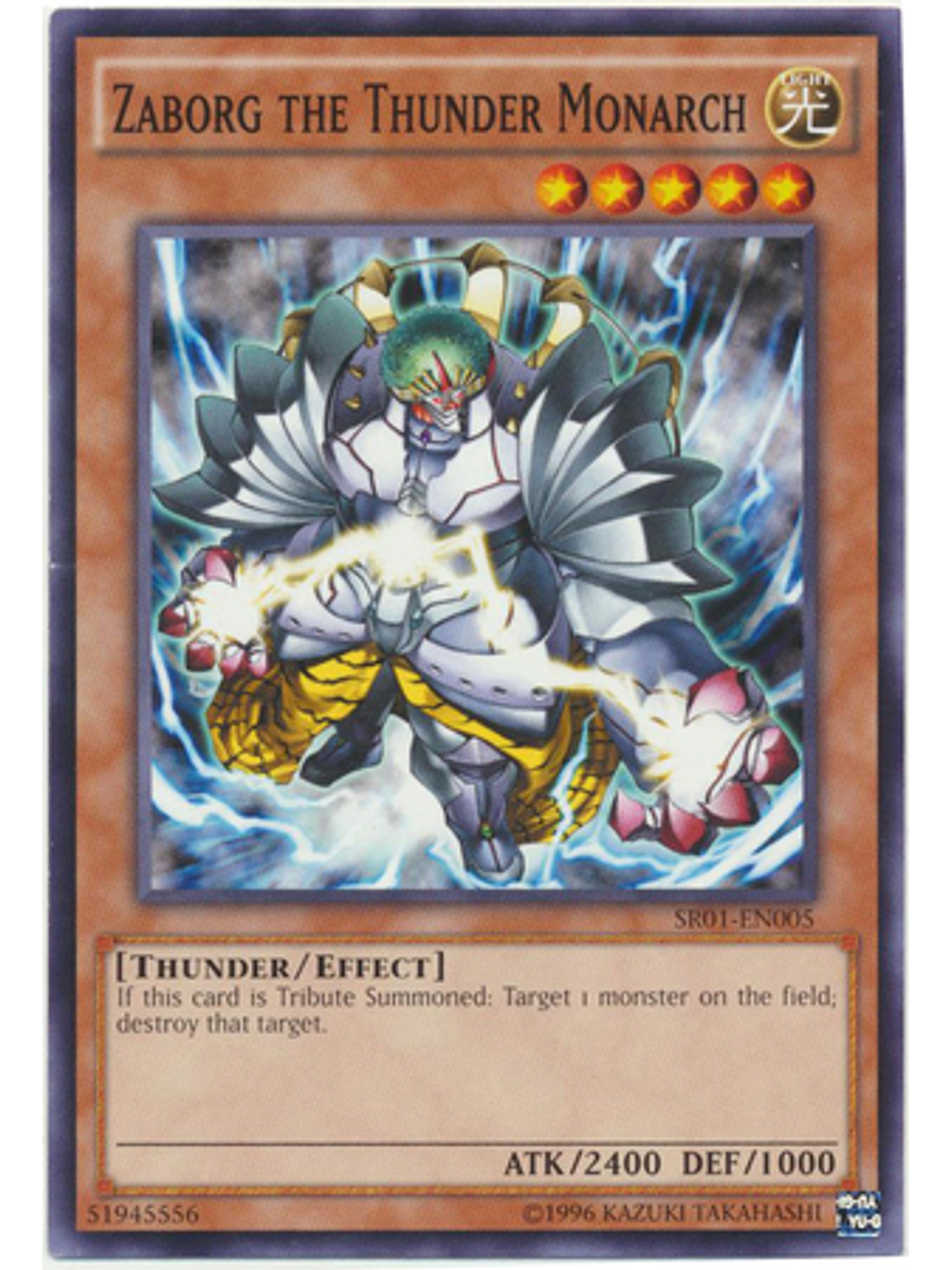 Zaborg the Thunder Monarch - SR01-EN005 - Common Unlimited 1