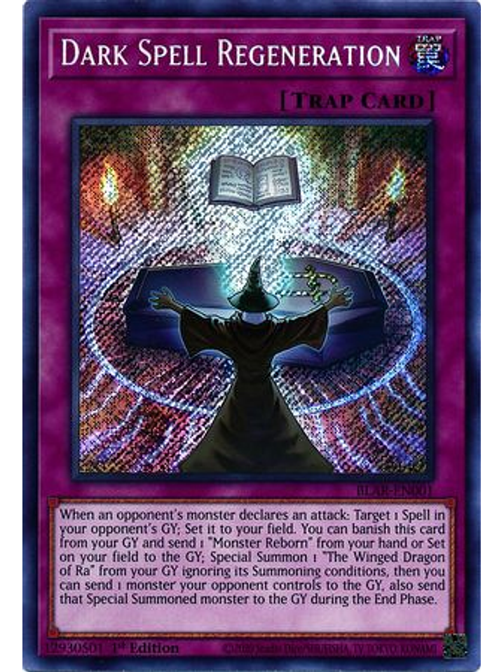 Dark Spell Regeneration - BLAR-EN001 - Secret Rare 1st Edition 1