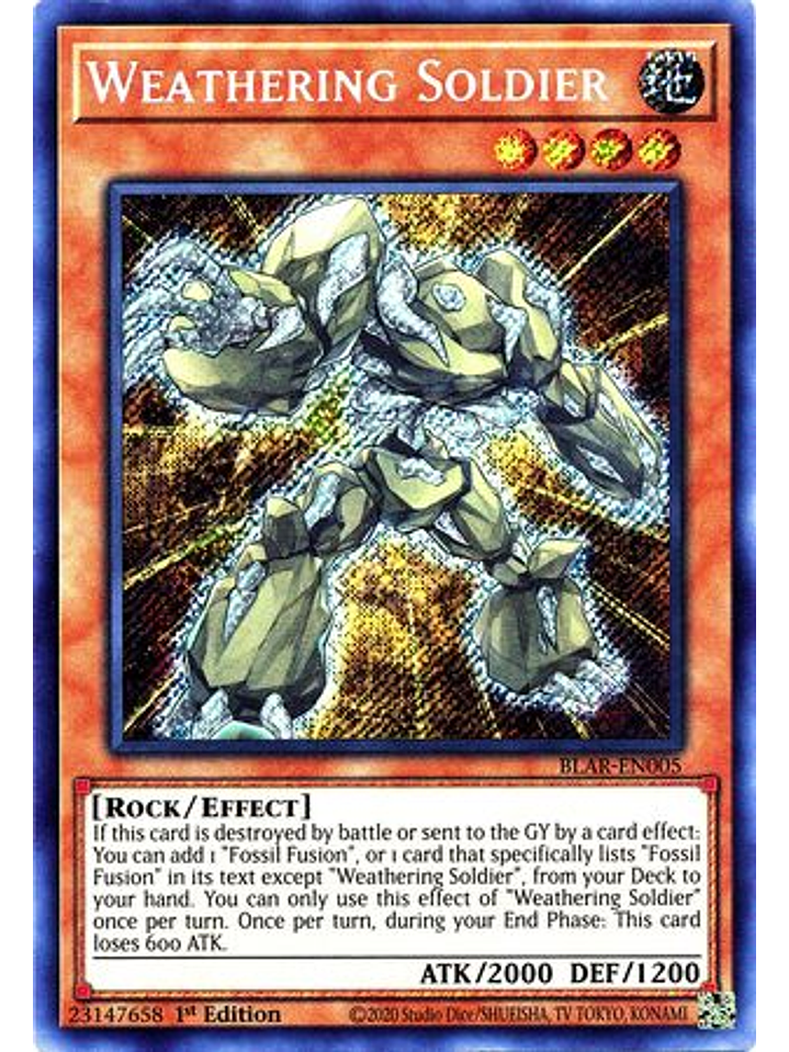 Weathering Soldier - BLAR-EN005 - Secret Rare 1st Edition 1