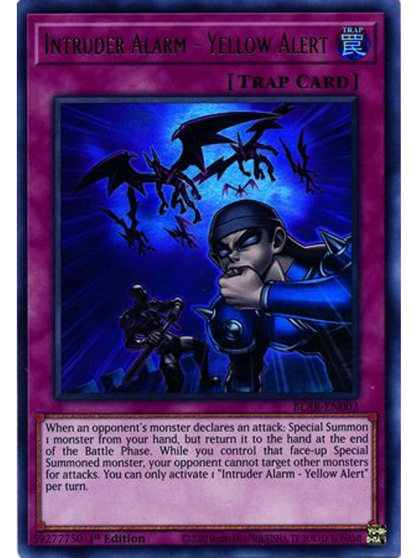 Intruder Alarm - Yellow Alert - BLAR-EN003 - Ultra Rare 1st Edition 1