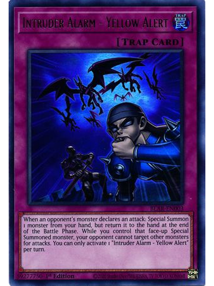 Intruder Alarm - Yellow Alert - BLAR-EN003 - Ultra Rare 1st Edition 1