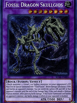 Fossil Dragon Skullgios - BLAR-EN009 - Secret Rare 1st Edition