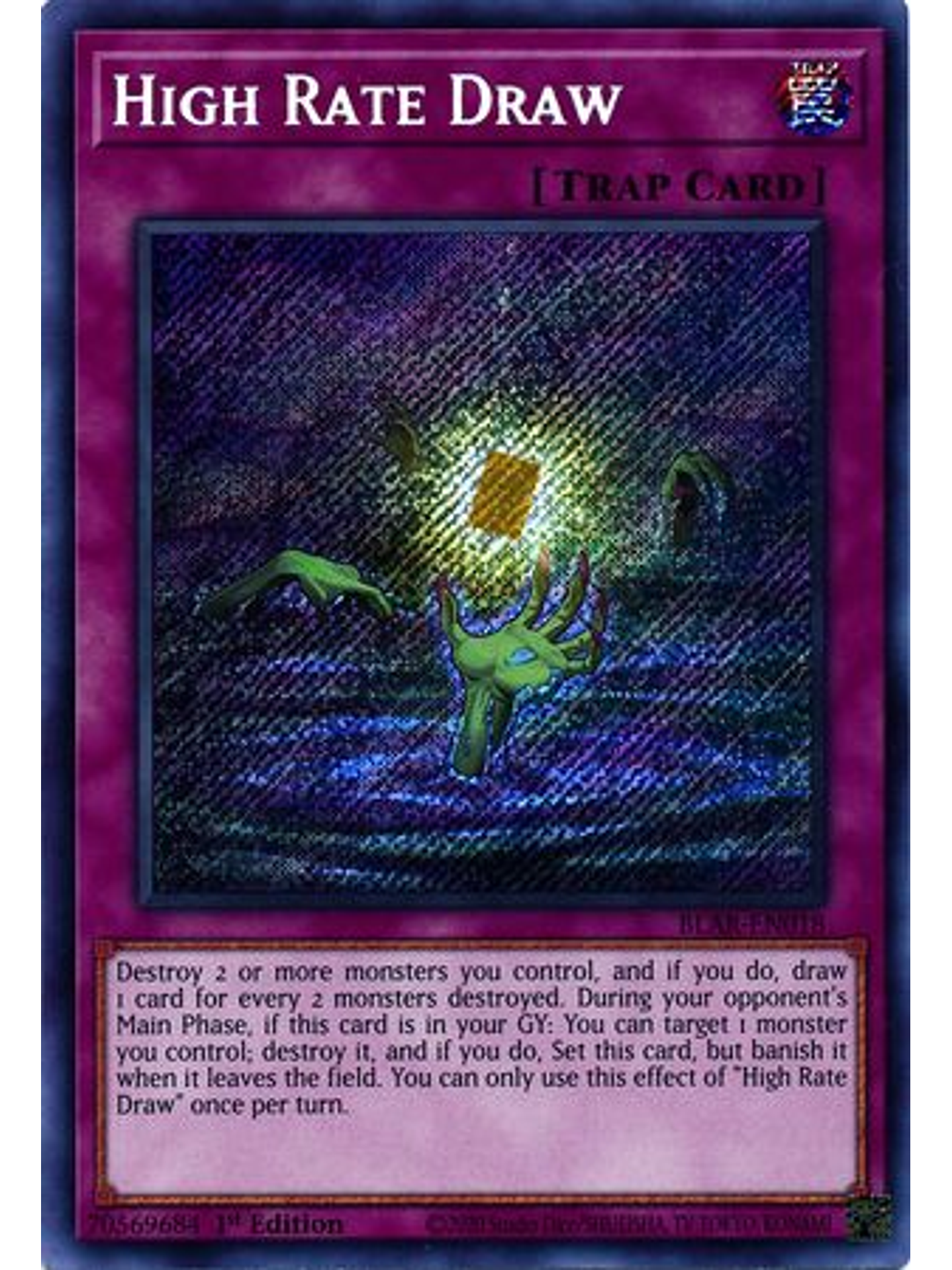 High Rate Draw - BLAR-EN018 - Secret Rare 1st Edition 1