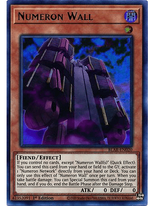 Numeron Wall - BLAR-EN020 - Ultra Rare 1st Edition