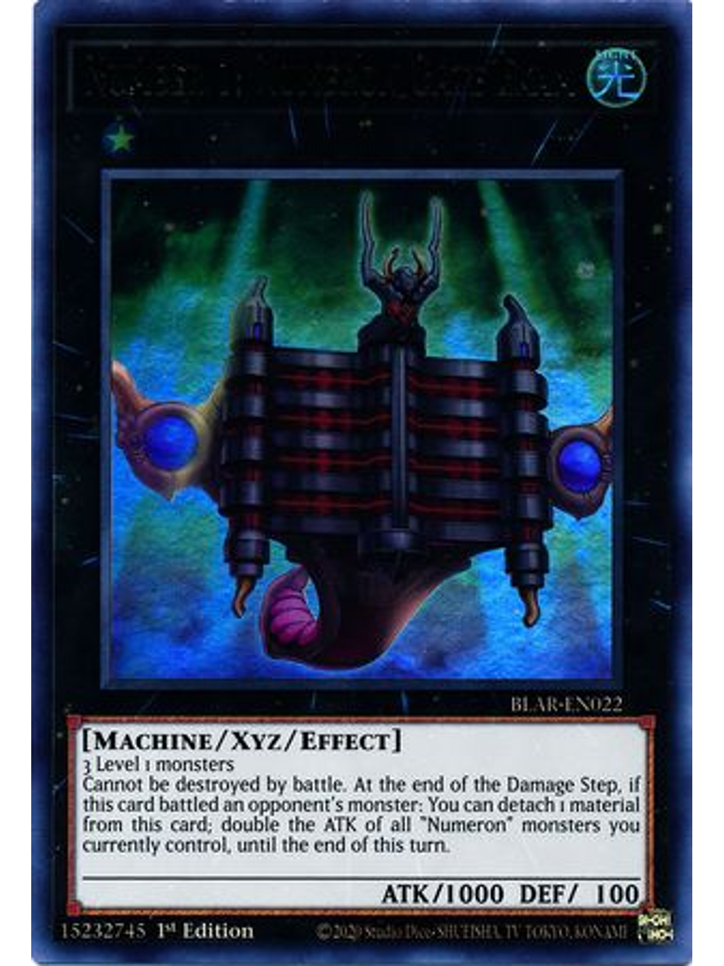 Number 1: Numeron Gate Ekam - BLAR-EN022 - Ultra Rare 1st Edition 1