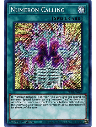 Numeron Calling - BLAR-EN027 - Secret Rare 1st Edition