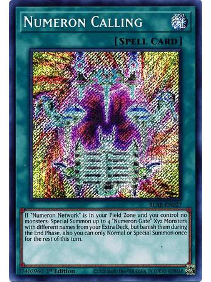 Numeron Calling - BLAR-EN027 - Secret Rare 1st Edition 1