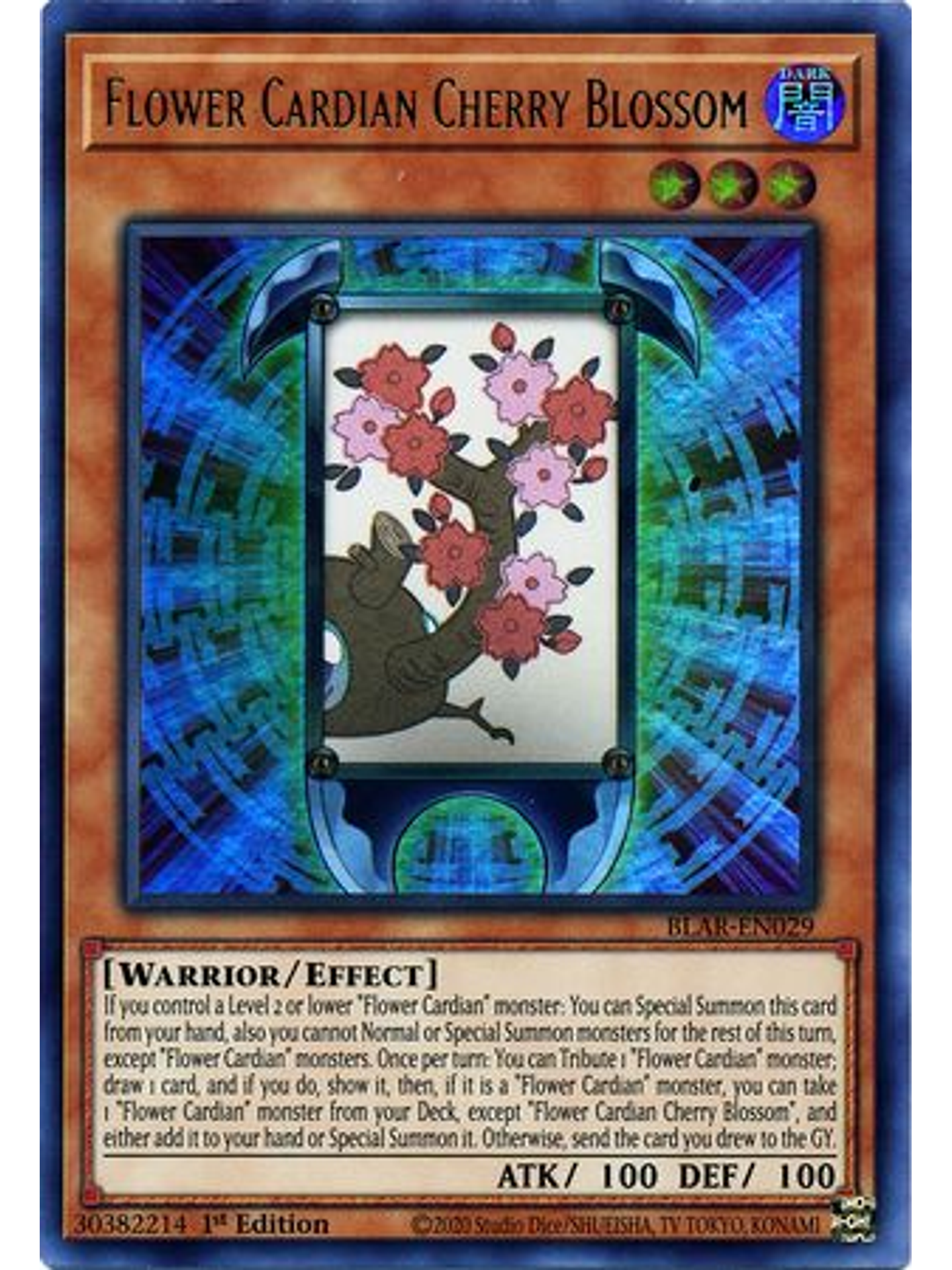 Flower Cardian Cherry Blossom - BLAR-EN029 - Ultra Rare 1st Edition 1