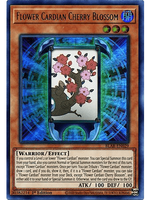 Flower Cardian Cherry Blossom - BLAR-EN029 - Ultra Rare 1st Edition