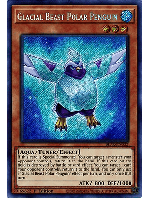 Glacial Beast Polar Penguin - BLAR-EN032 - Secret Rare 1st Edition