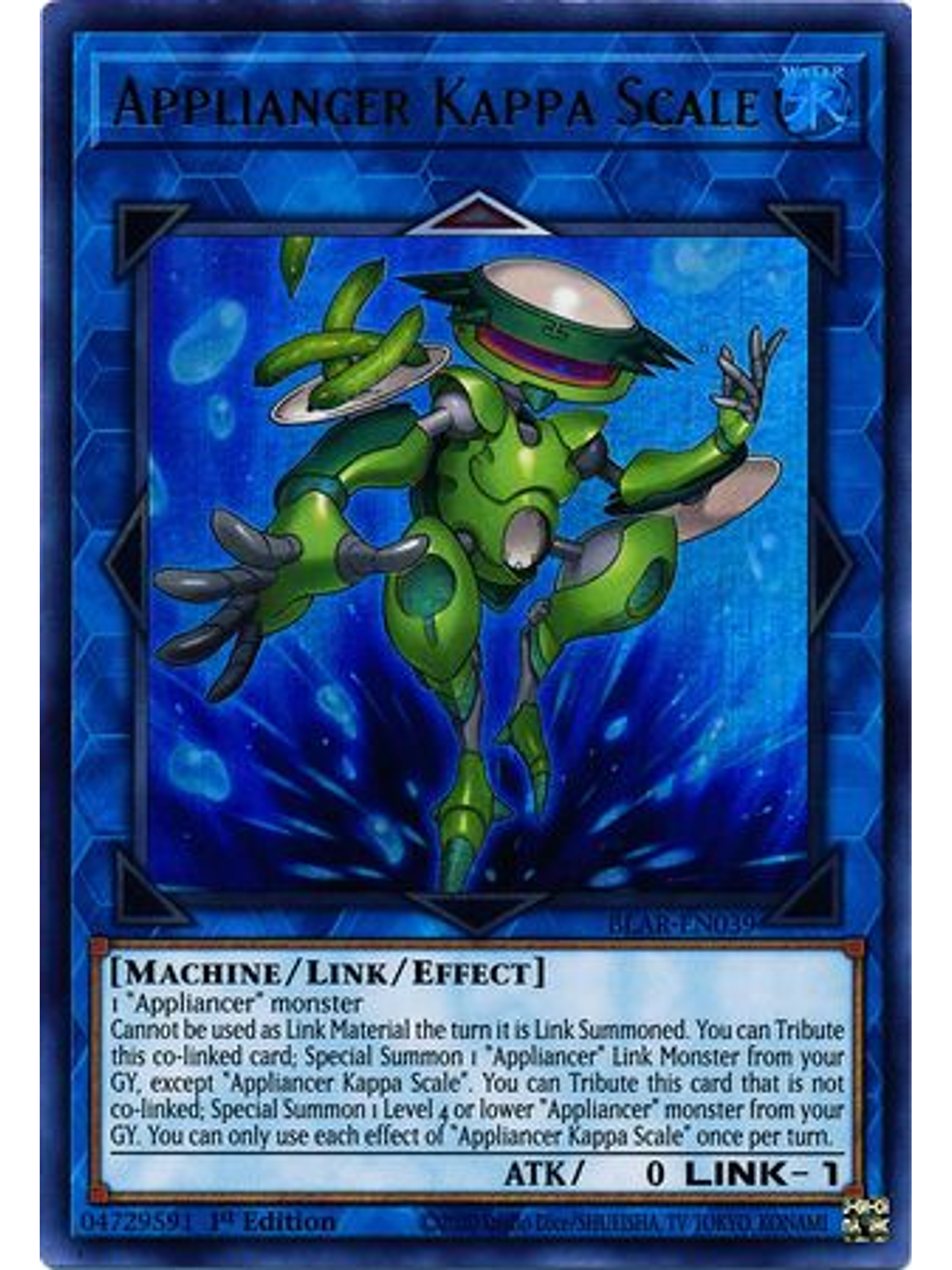 Appliancer Kappa Scale - BLAR-EN039 - Ultra Rare 1st Edition 1