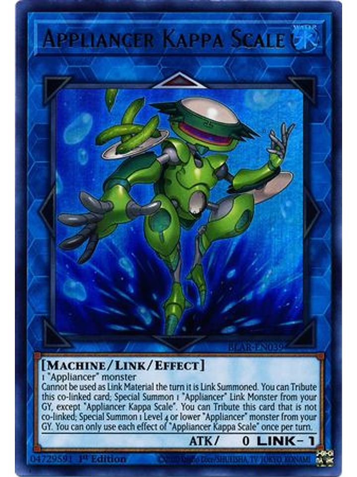 Appliancer Kappa Scale - BLAR-EN039 - Ultra Rare 1st Edition 1