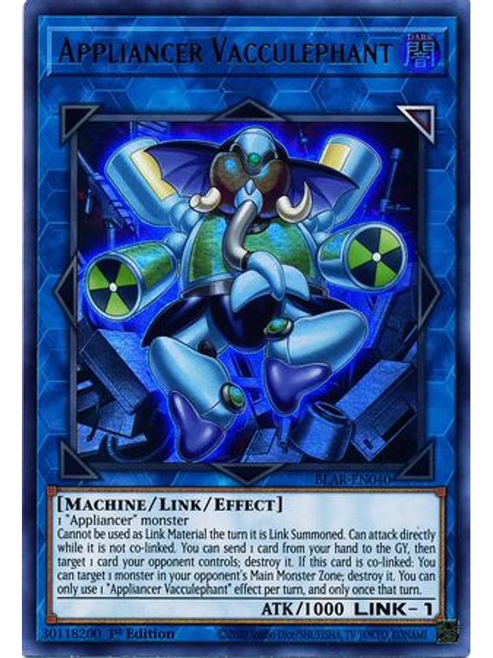 Appliancer Vacculephant - BLAR-EN040 - Ultra Rare 1st Edition 1