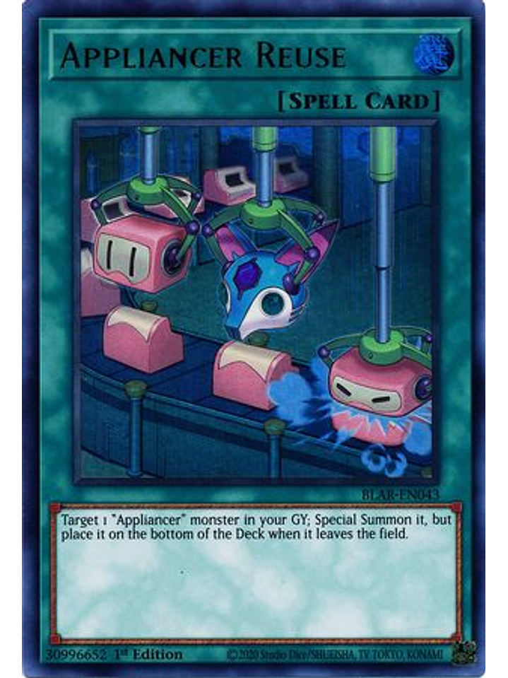 Appliancer Reuse - BLAR-EN043 - Ultra Rare 1st Edition 1