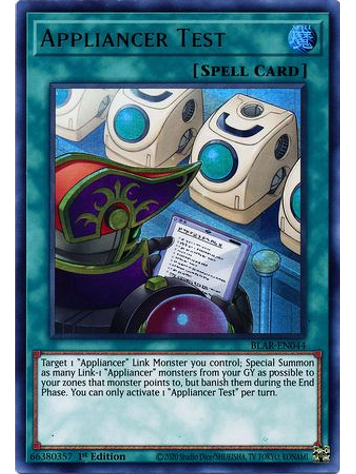 Appliancer Test - BLAR-EN044 - Ultra Rare 1st Edition 1