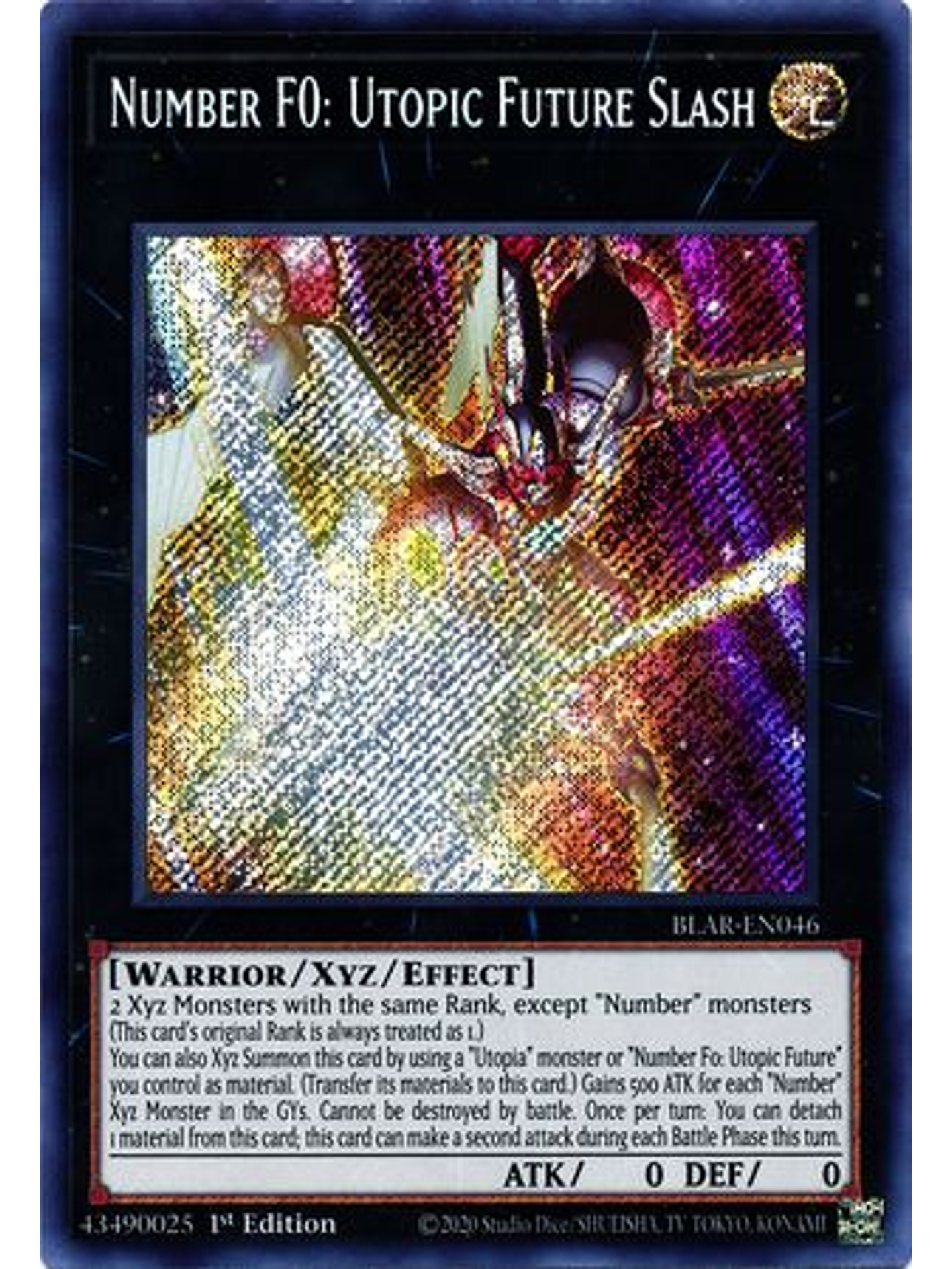 Number F0: Utopic Future Slash - BLAR-EN046 - Secret Rare 1st Edition 1