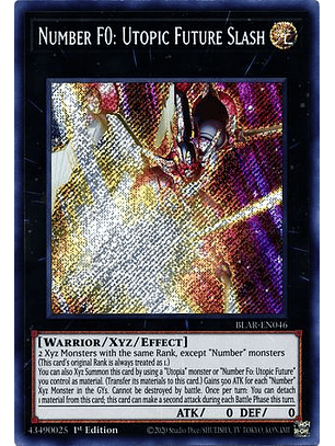 Number F0: Utopic Future Slash - BLAR-EN046 - Secret Rare 1st Edition