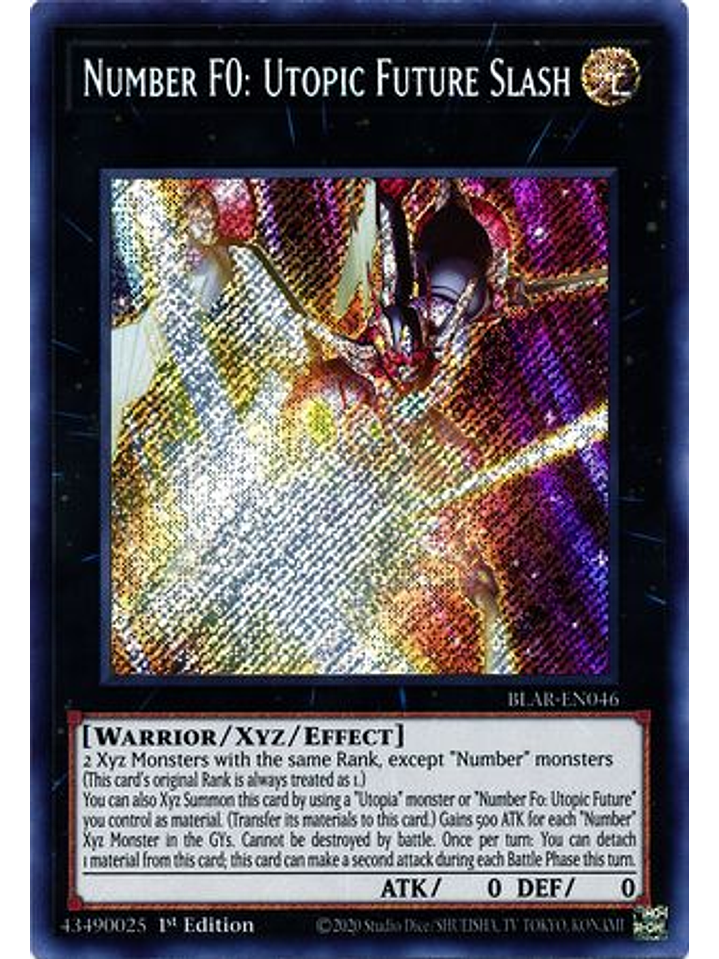 Number F0: Utopic Future Slash - BLAR-EN046 - Secret Rare 1st Edition 1