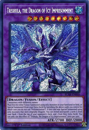 Trishula, the Dragon of Icy Imprisonment - BLAR-EN048 - Secret Rare 1st Edition