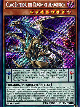 Chaos Emperor, the Dragon of Armageddon - BLAR-EN051 - Secret Rare 1st Edition