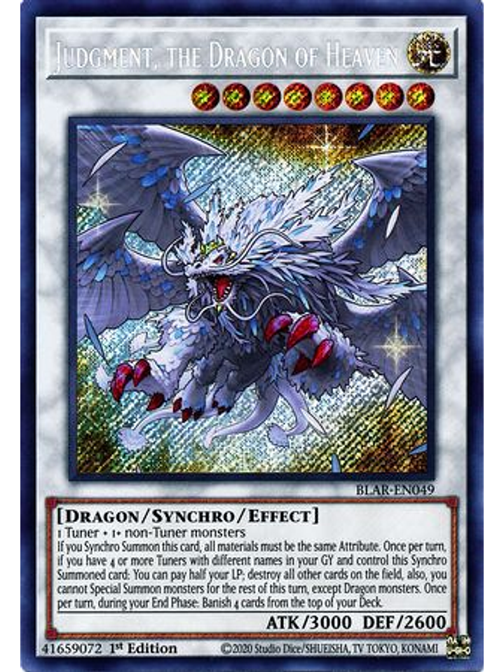 Judgment, the Dragon of Heaven - BLAR-EN049 - Secret Rare 1st Edition 1