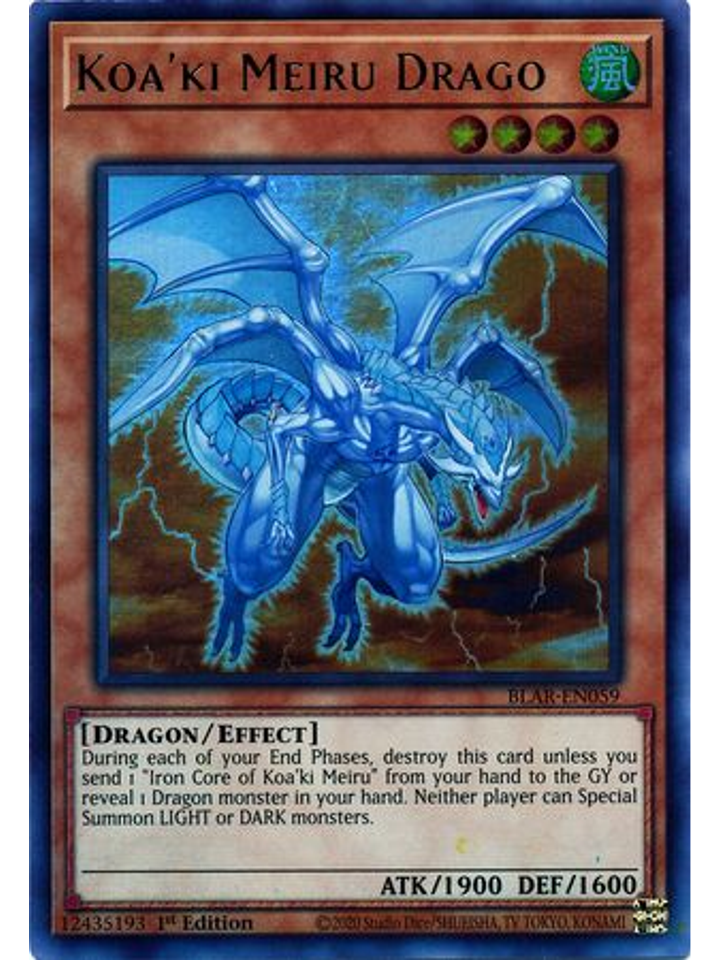 Koa'ki Meiru Drago - BLAR-EN059 - Ultra Rare 1st Edition 1