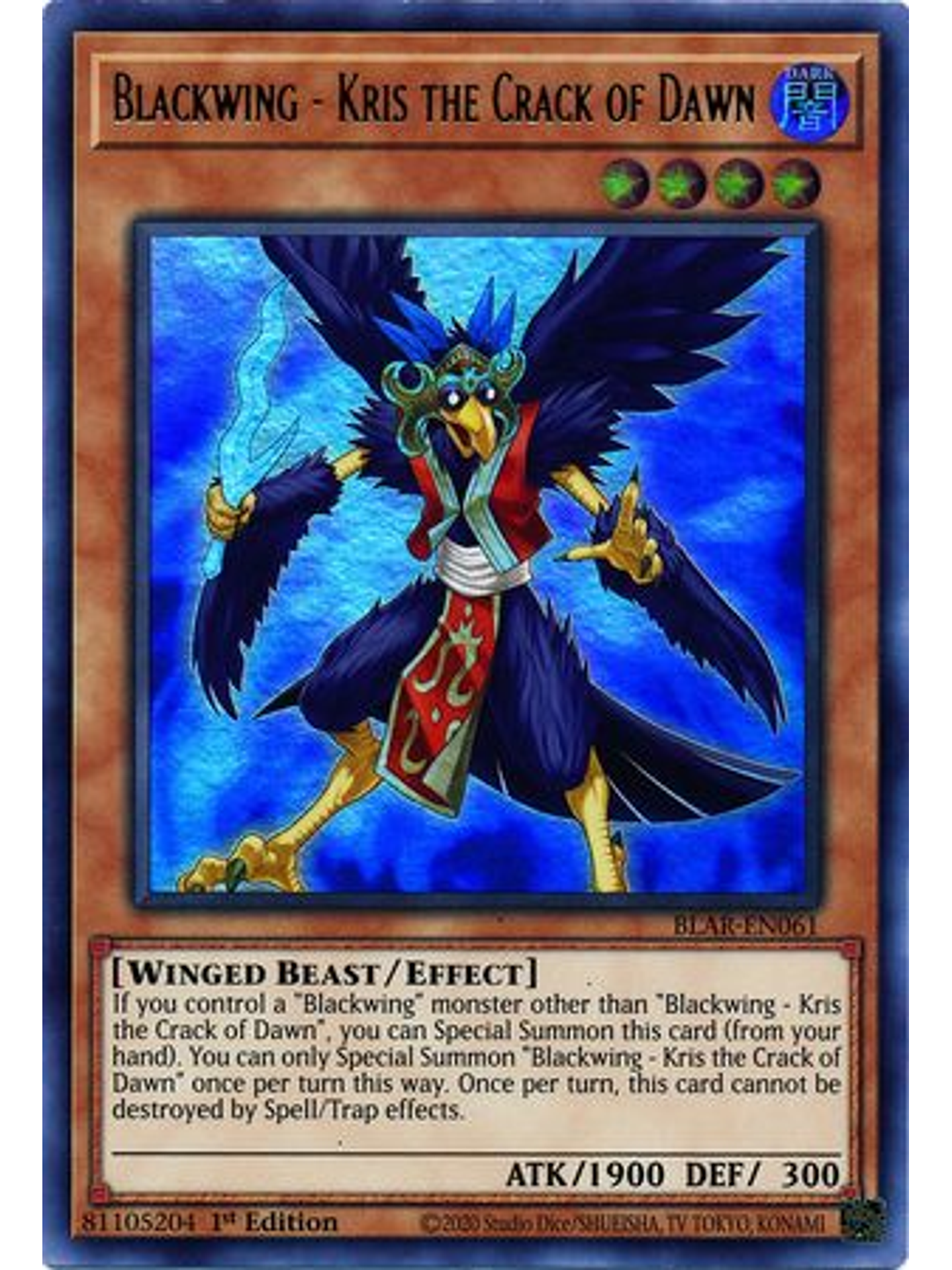 Blackwing - Kris the Crack of Dawn - BLAR-EN061 - Ultra Rare 1st Edition 1