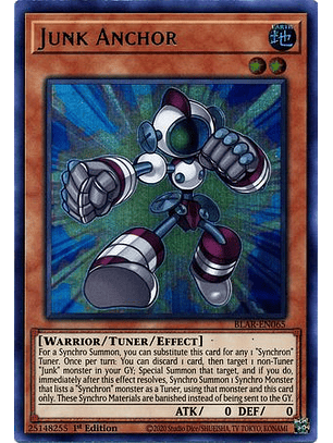 Junk Anchor - BLAR-EN065 - Ultra Rare 1st Edition