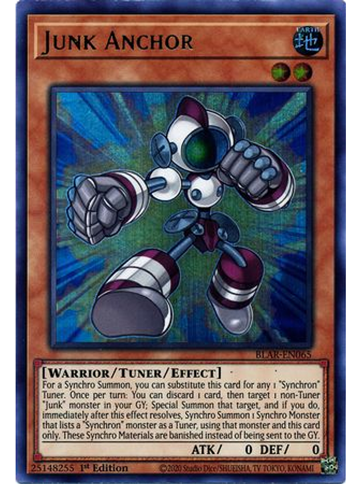 Junk Anchor - BLAR-EN065 - Ultra Rare 1st Edition 1