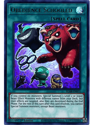 Obedience Schooled - BLAR-EN071 - Ultra Rare 1st Edition