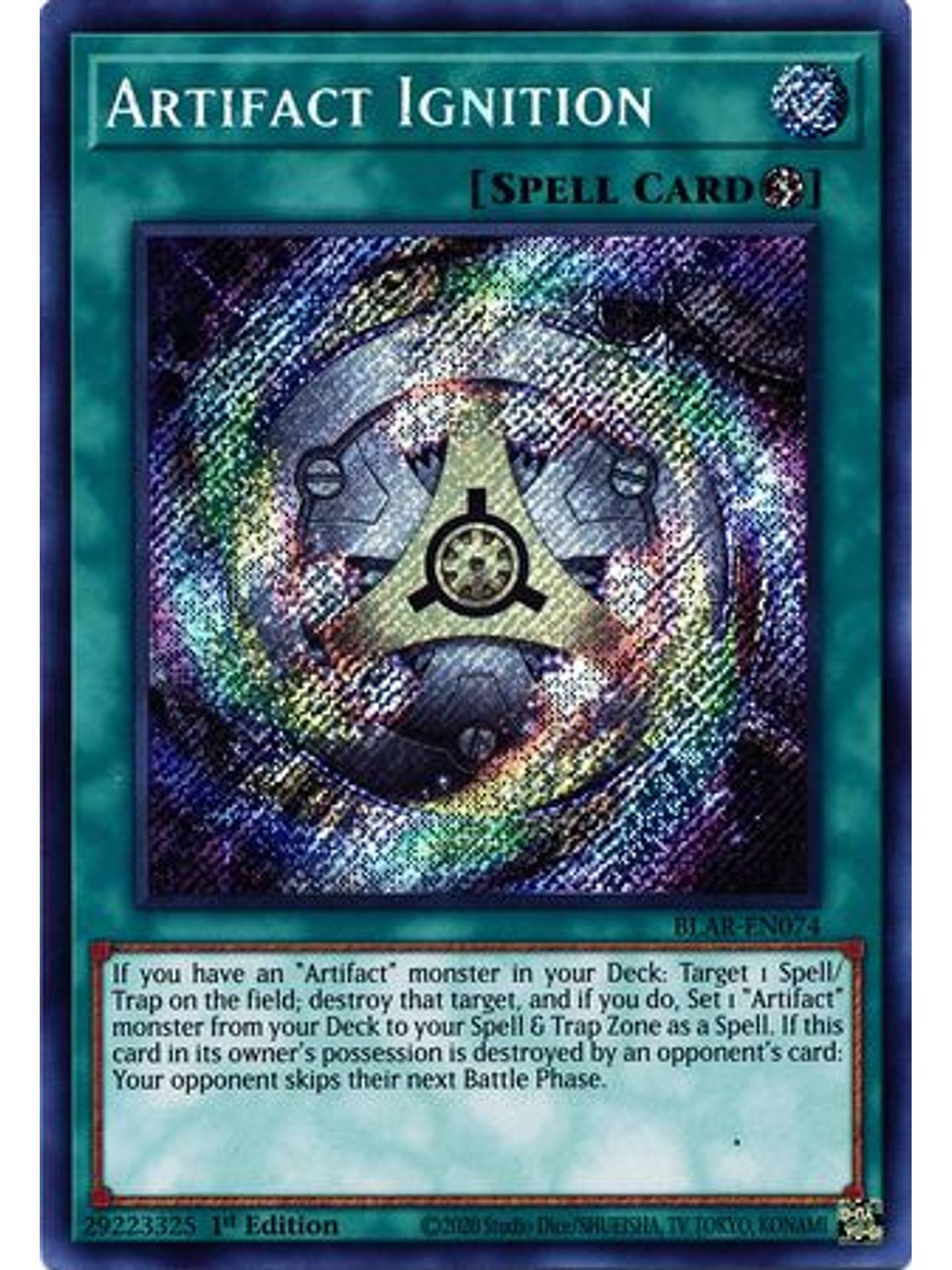 Artifact Ignition - BLAR-EN074 - Secret Rare 1st Edition 1