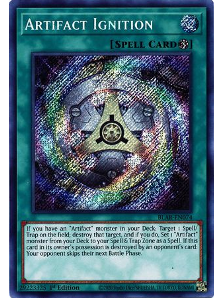 Artifact Ignition - BLAR-EN074 - Secret Rare 1st Edition 1