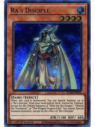 Ra's Disciple - BLAR-EN076 - Ultra Rare 1st Edition