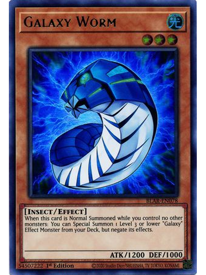 Galaxy Worm - BLAR-EN078 - Ultra Rare 1st Edition 1
