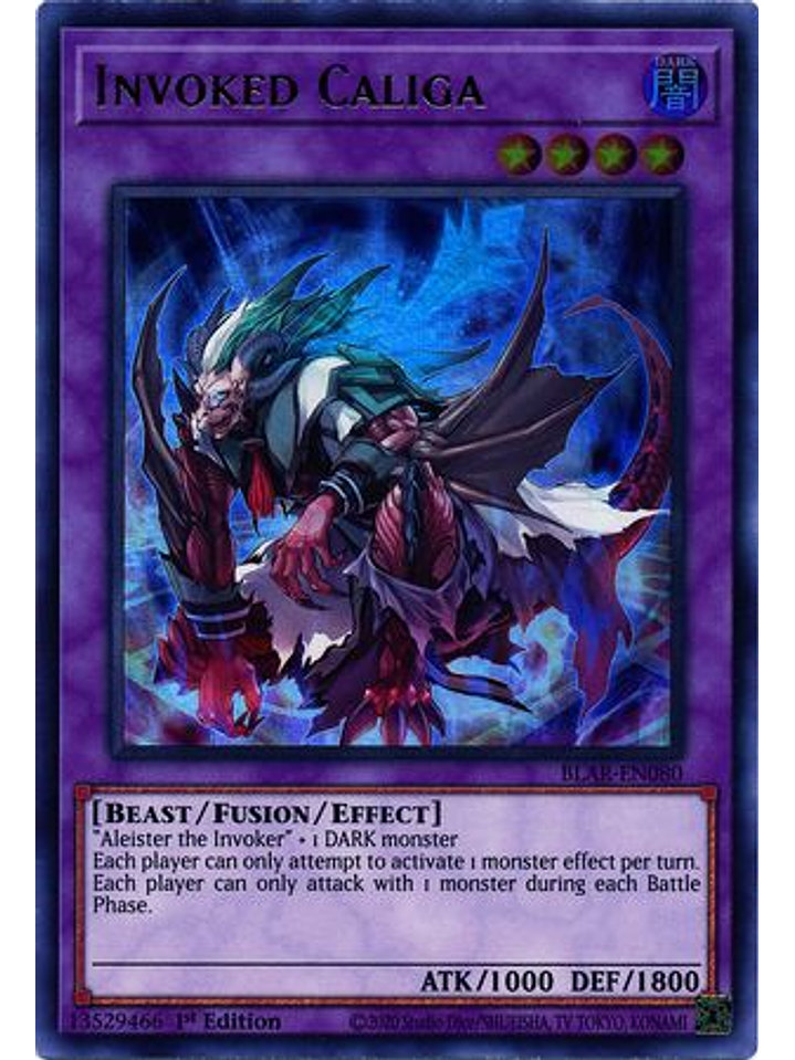Invoked Caliga - BLAR-EN080 - Ultra Rare 1st Edition 1